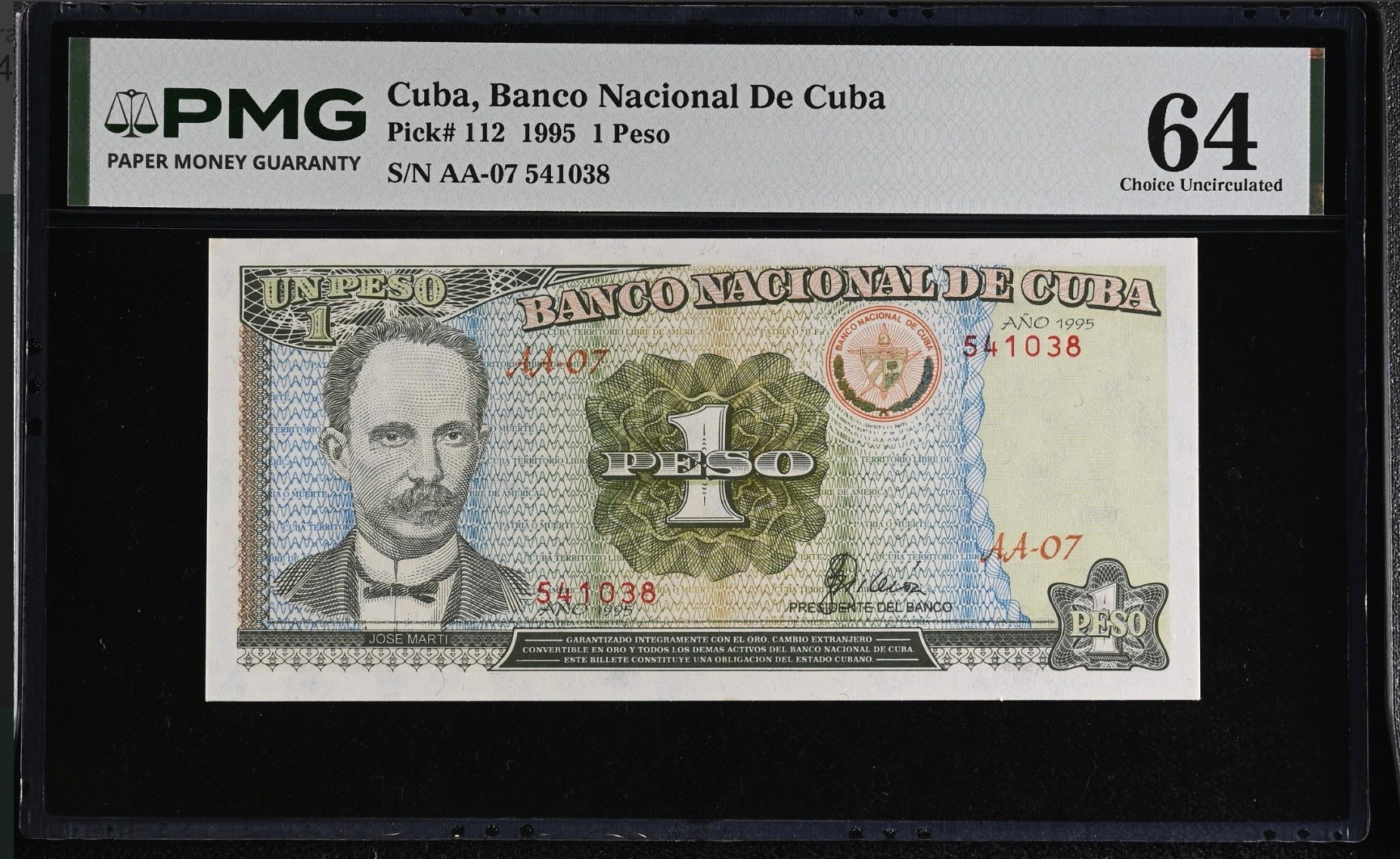 1995 1 Peso PMG 64