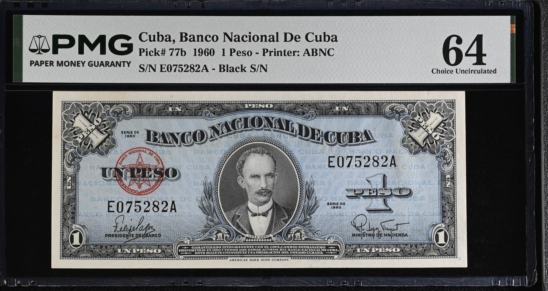 1960 1 Peso PMG 64