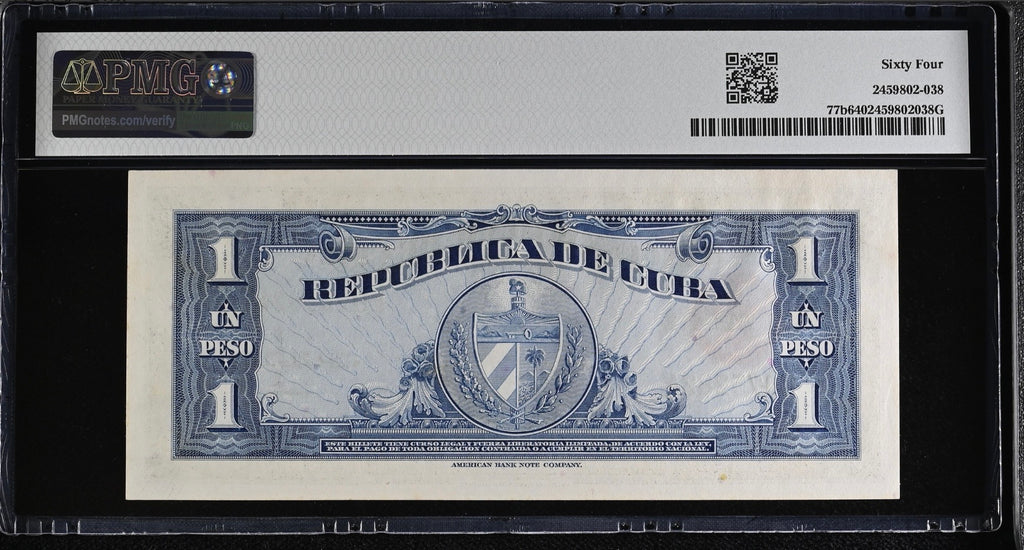 1960 1 Peso PMG 64
