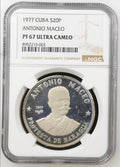 1977 20 Pesos Antonio Maceo PF67