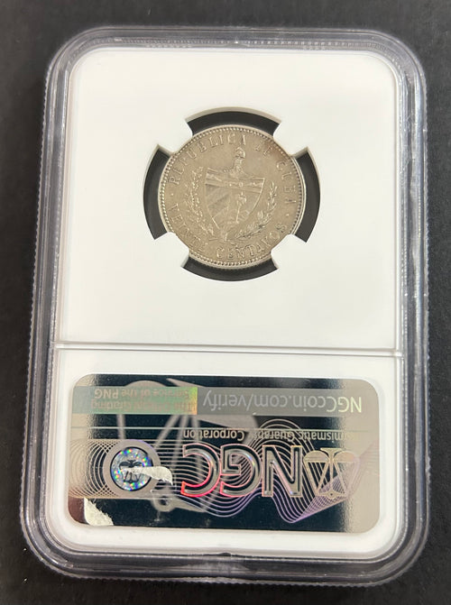 1916 Cuba 20C AU55 NGC