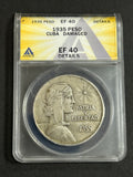 1935 Cuba 1 Peso EF40 Details ANACS