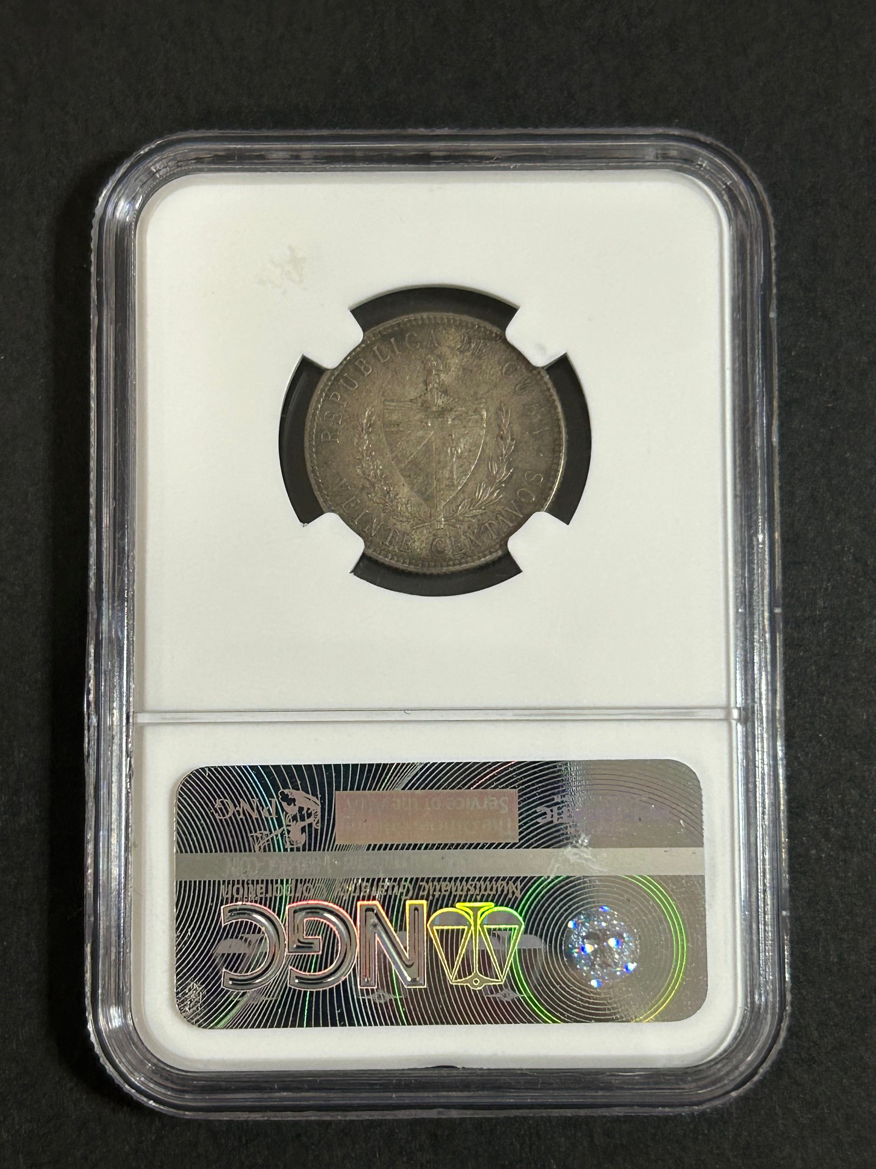 1916 Cuba 20C AU58 NGC