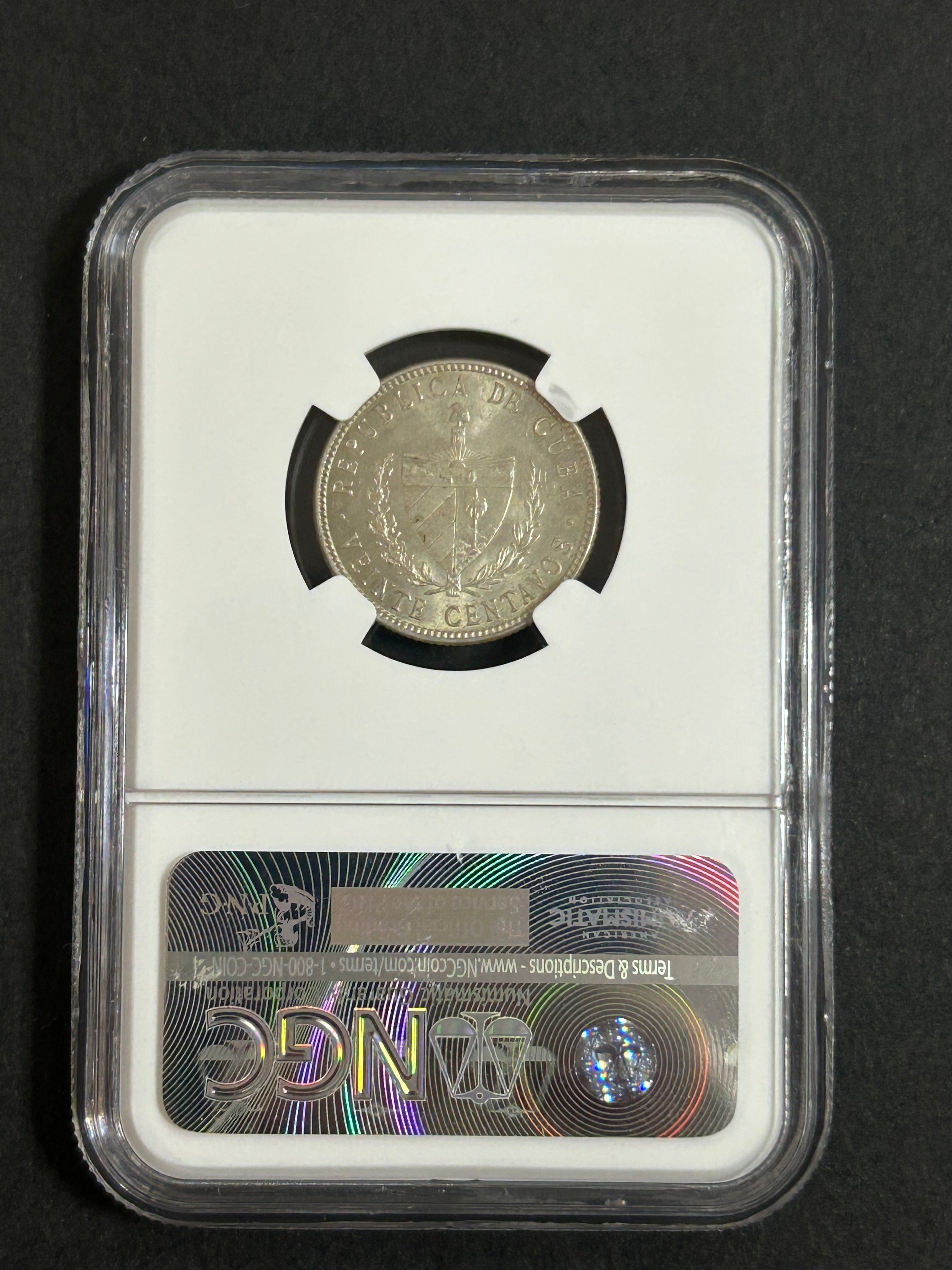1948 Cuba 20C MS 63 NGC