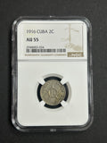 1916 Cuba 2C AU55 NGC