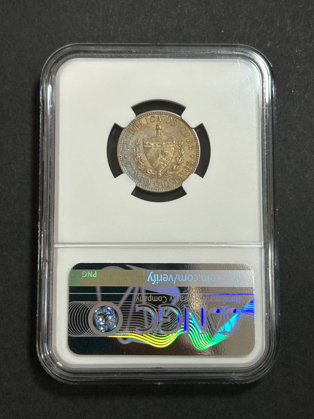 1915 Cuba 5C MS62 NGC