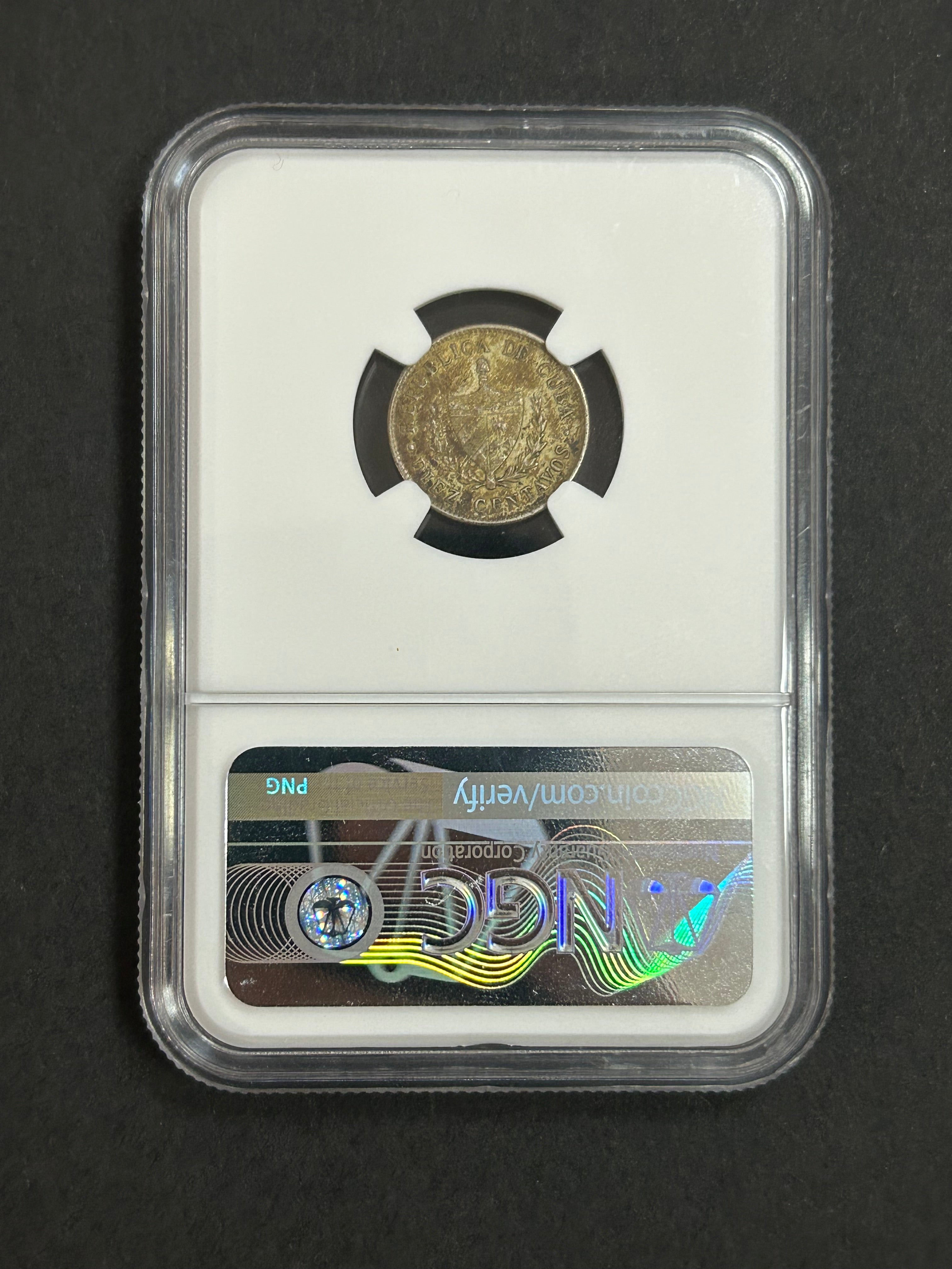 1920 Cuba 10C AU58 NGC