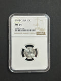1948 Cuba 10C MS 64 NGC