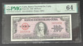1958 Cuba 100 Peso PMG 64