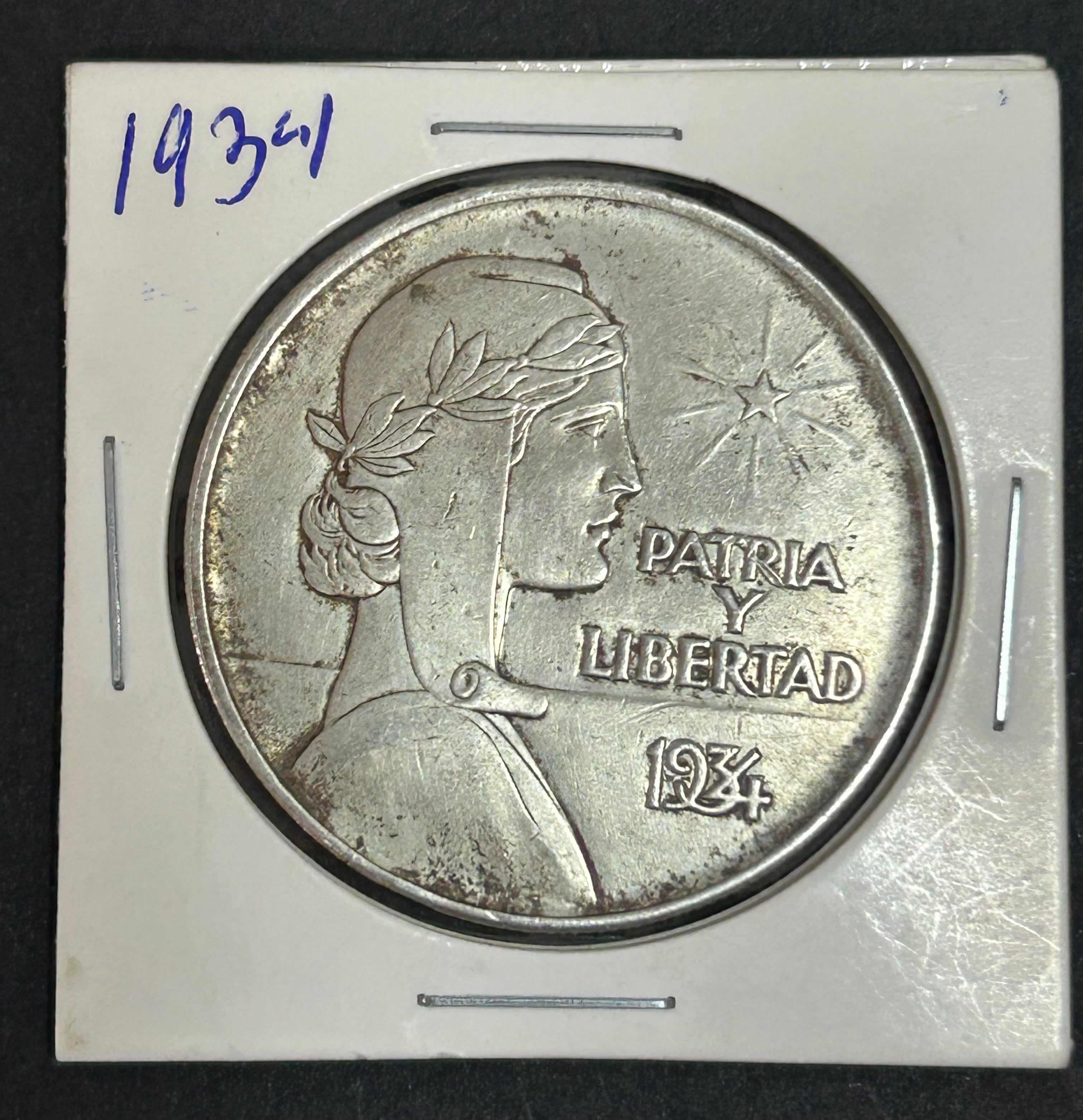 1934 Cuba 1 Peso ABC
