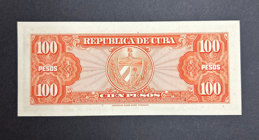 1959 Cuba 100 Pesos AU