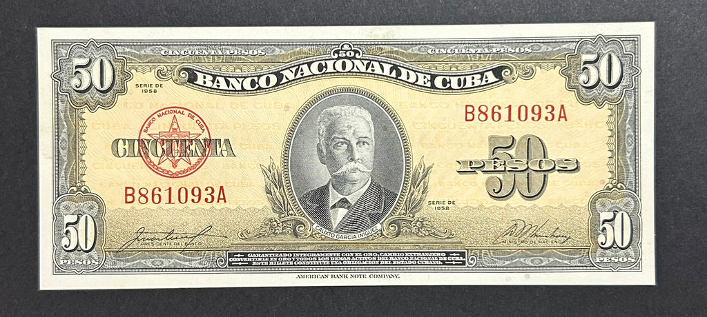 1958 50 Pesos AU-UNC