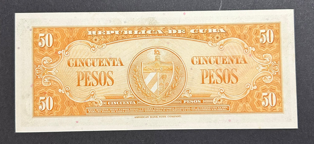 1958 50 Pesos AU-UNC