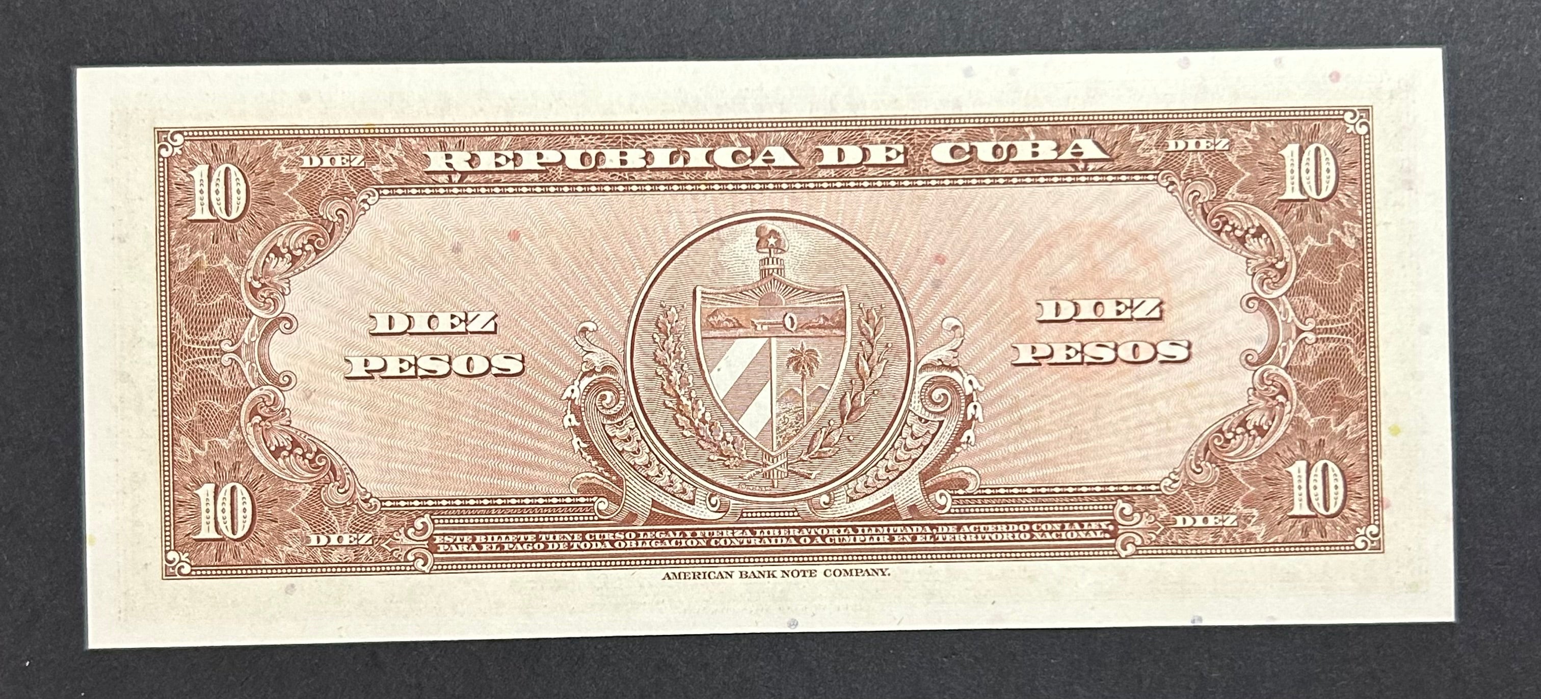 1960 10  Pesos UNC