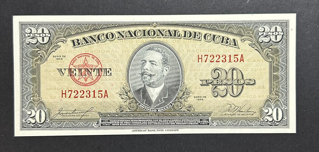 1958 20 Pesos UNC