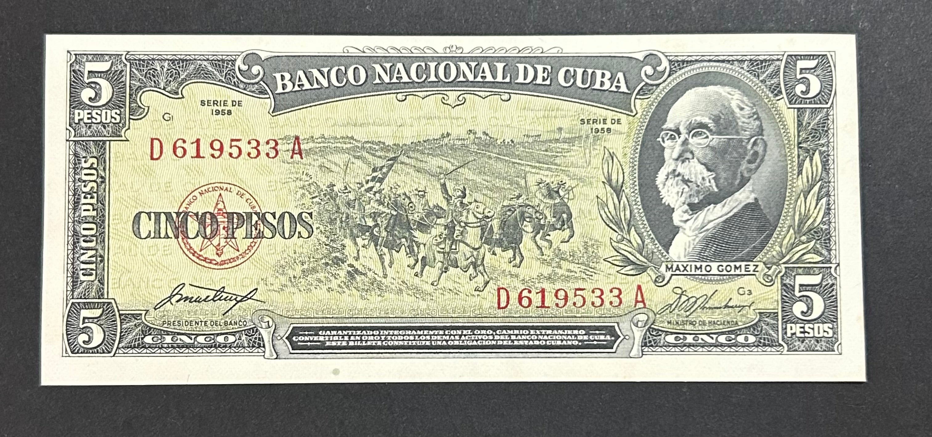 1958 5 Pesos UNC