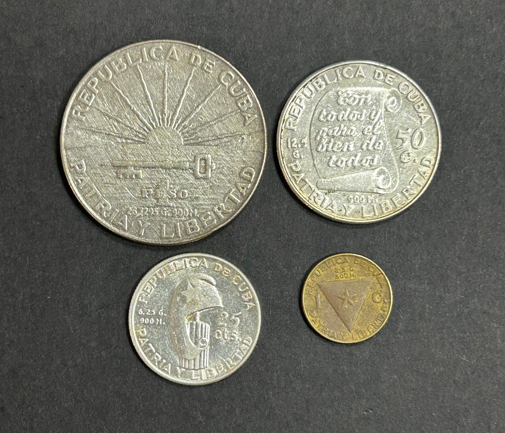 1953 Colecciones Del Centenario de José Marti 4 Monedas