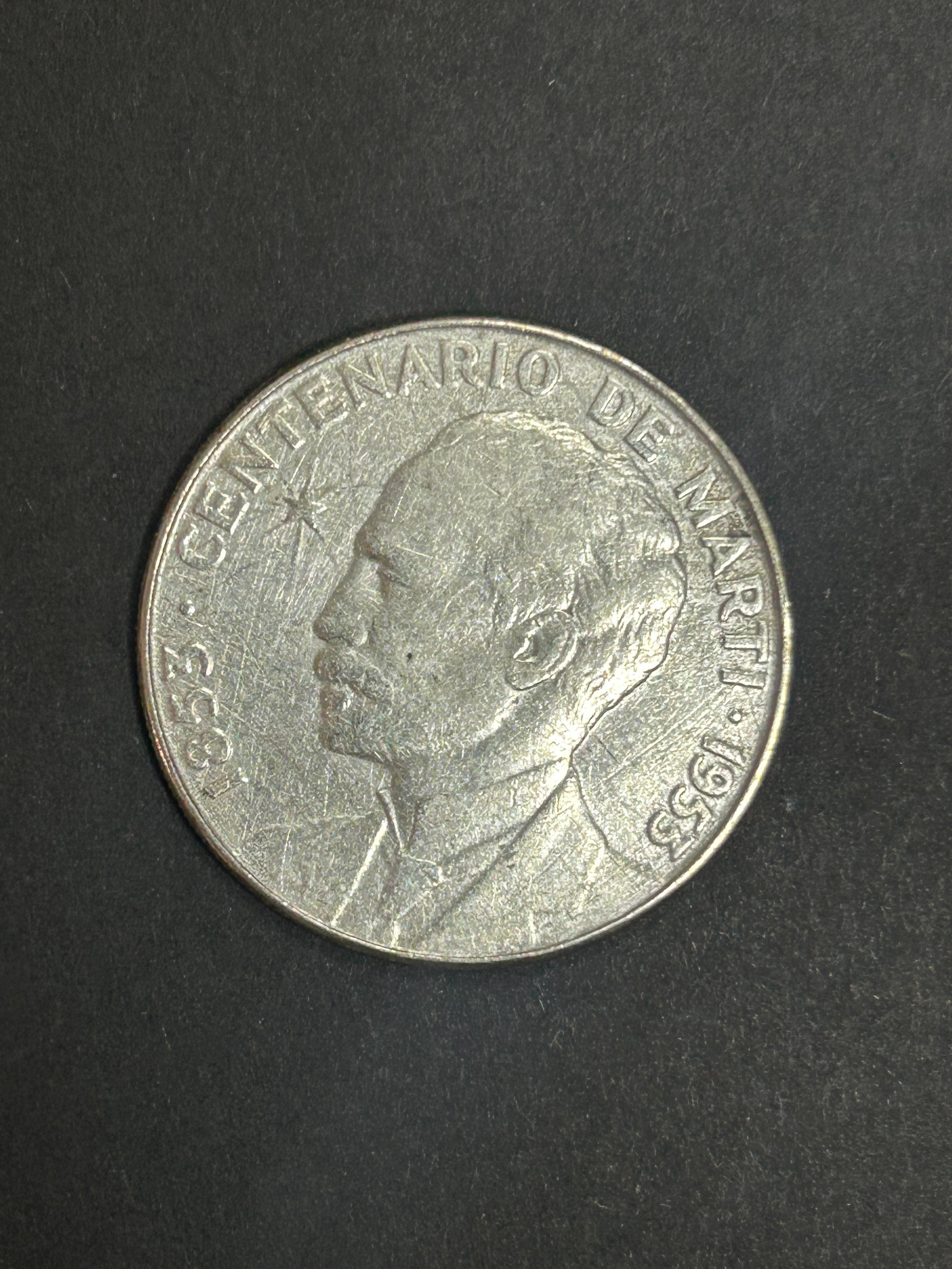 1953 1 Peso Centenario José Marti
