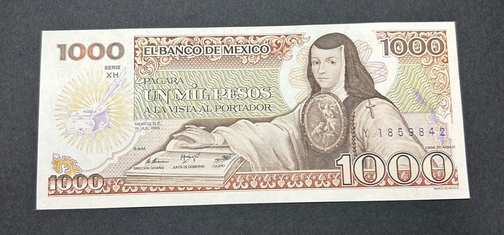 1985 1000 Pesos Mexico UNC