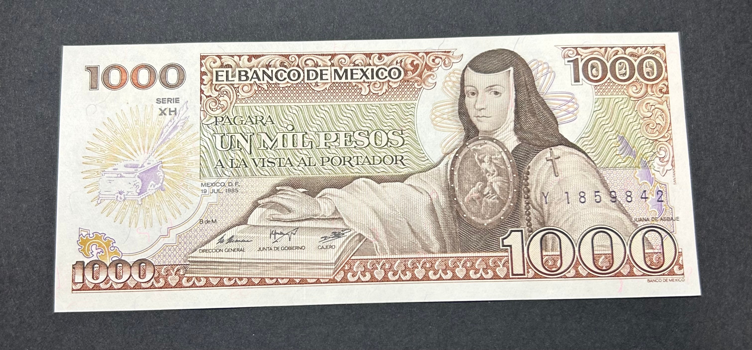 1985 1000 Pesos Mexico UNC