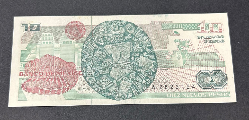 1992 10 Nuevos Pesos Mexico AU