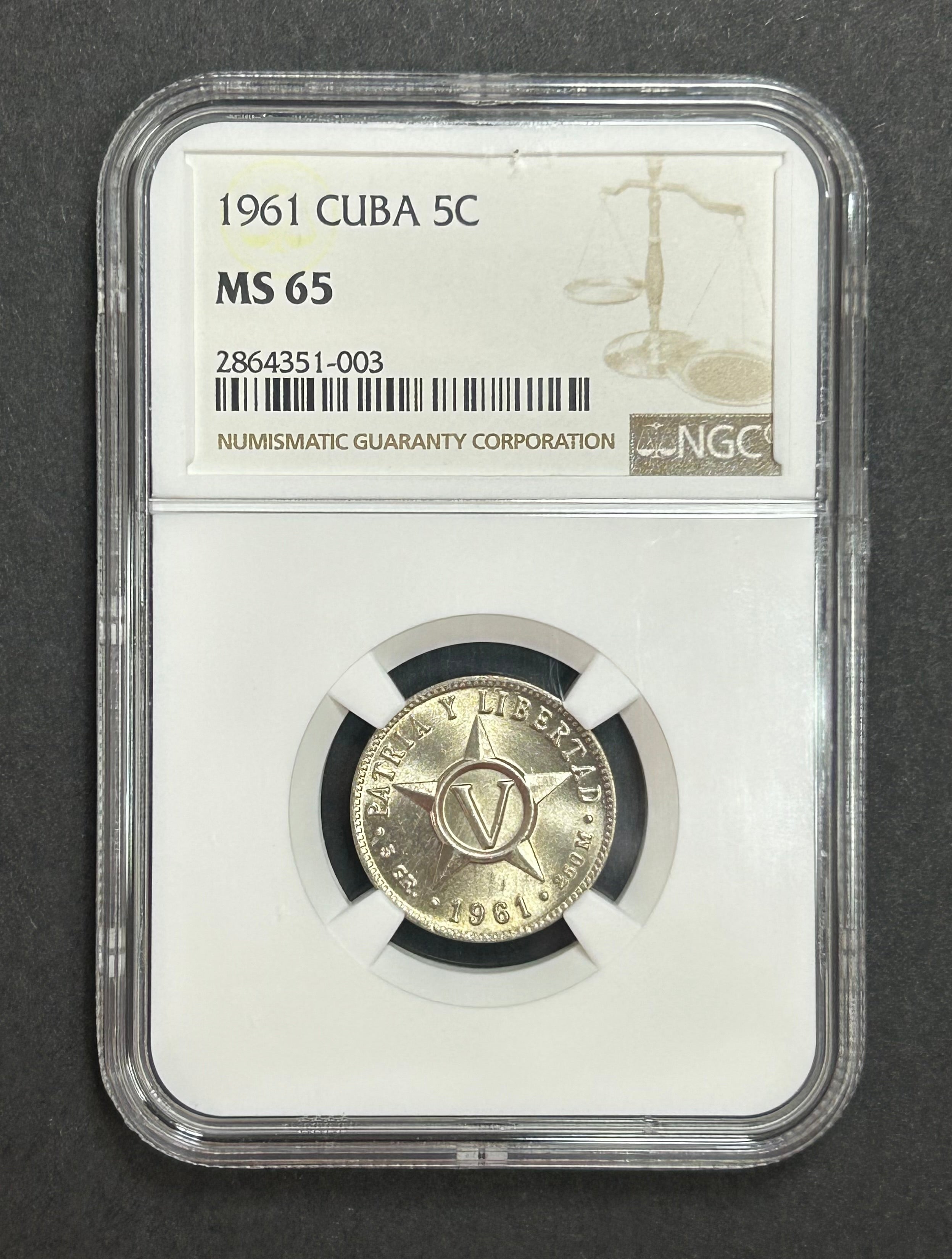1961 5C MS 65 NGC