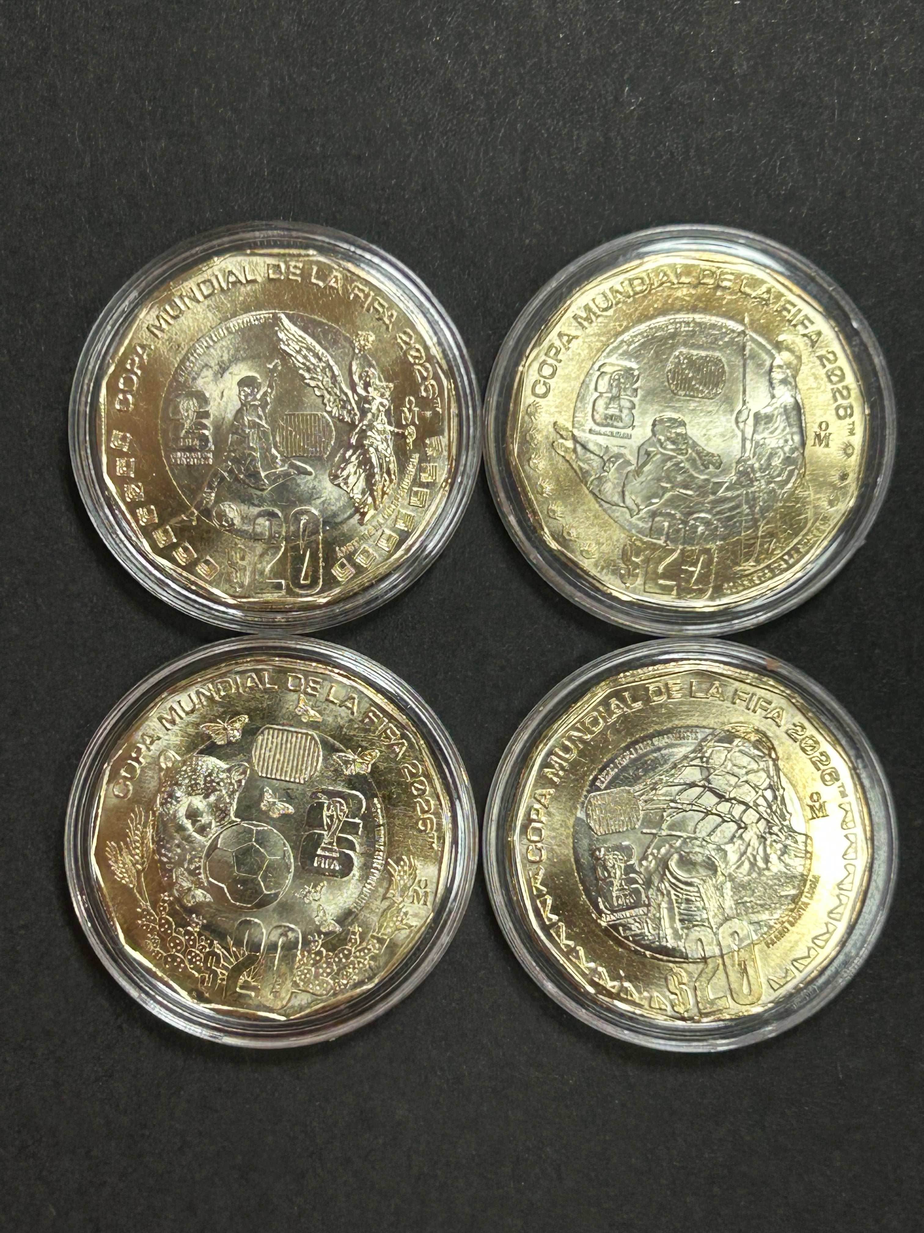2026 4 Monedas Mexico Del Mundial 2026 UNC