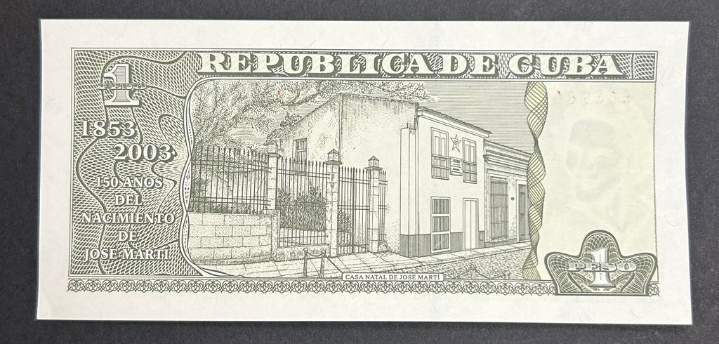 2003 1 Peso 150 Aniversario de José Marti UNC