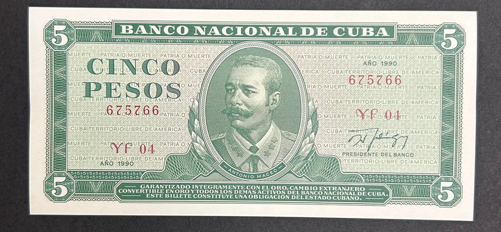 1990 5 Peso AU-UNC