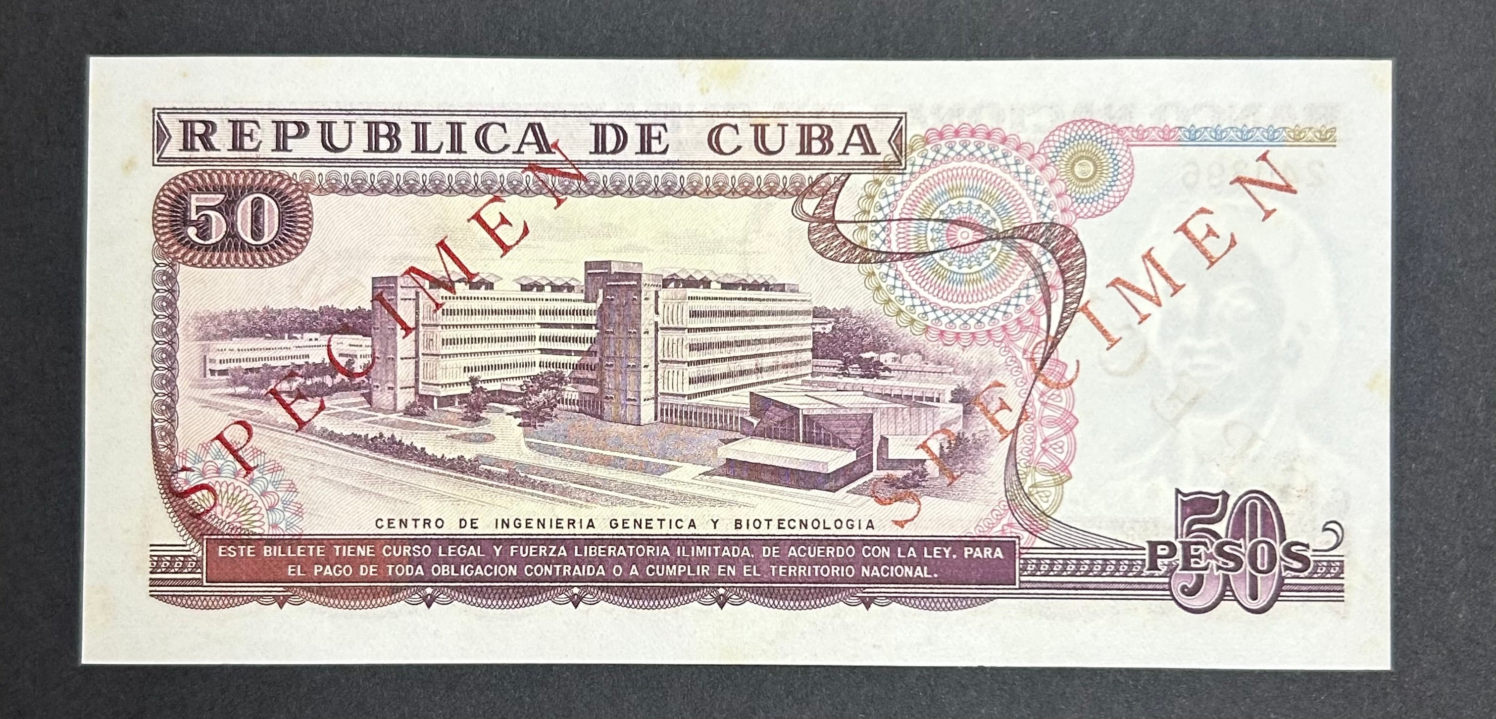 1990 50 Peso Specimen AU