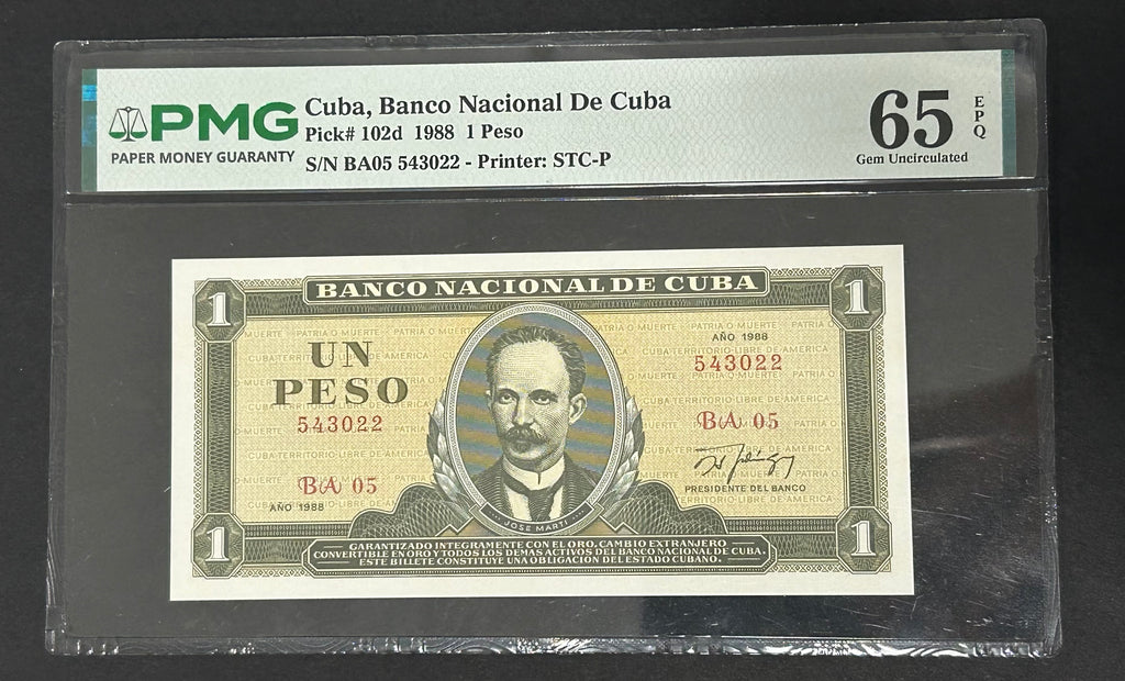 1988 1 Peso PMG 65 EPQ