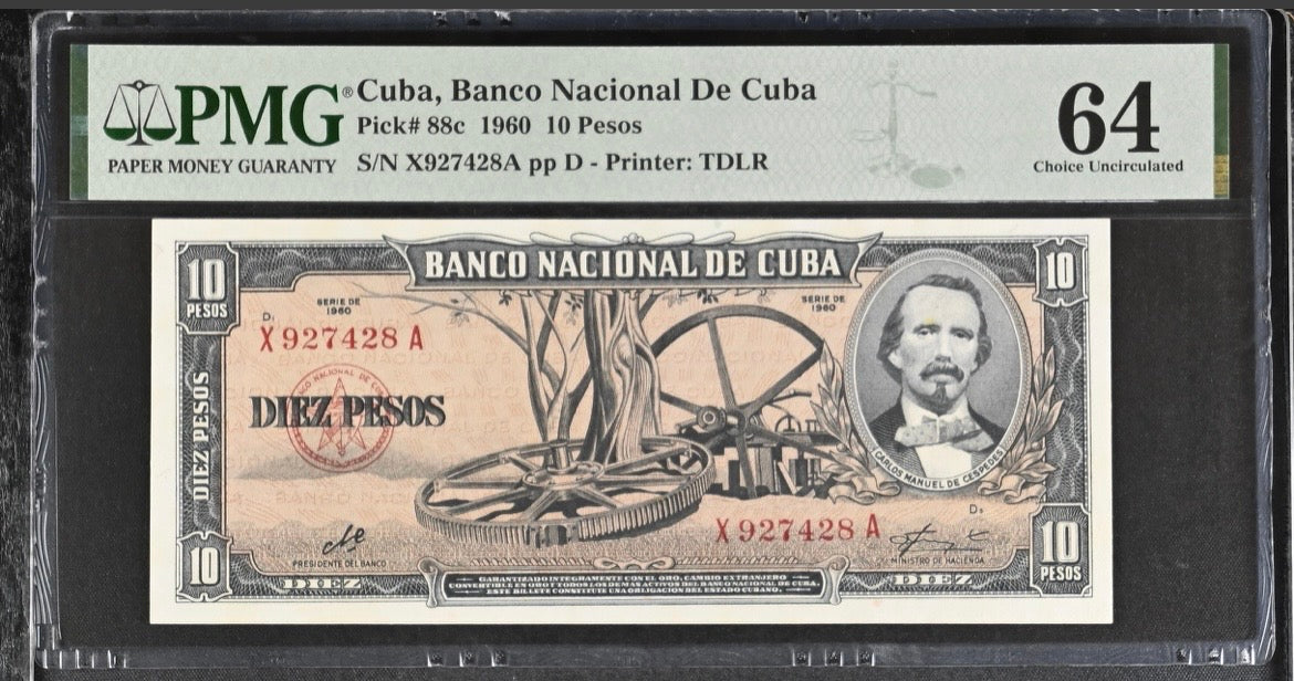 1960 10 Peso PMG 64