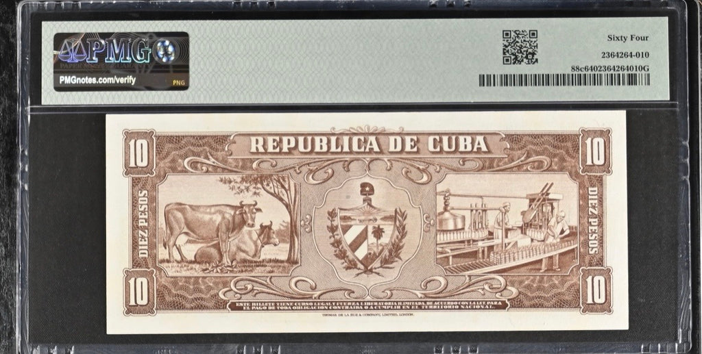 1960 10 Peso PMG 64