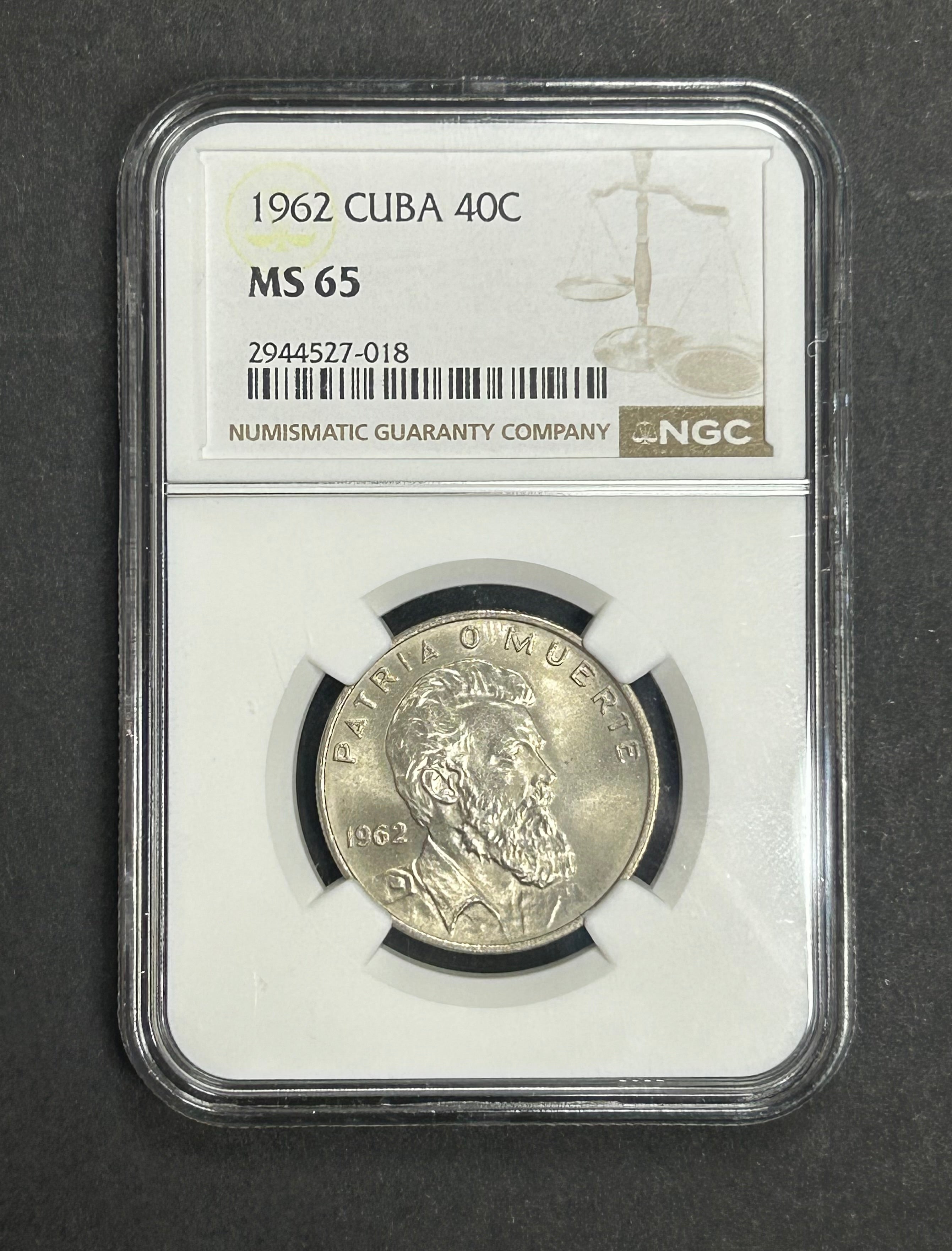 1962 40C MS65 NGC