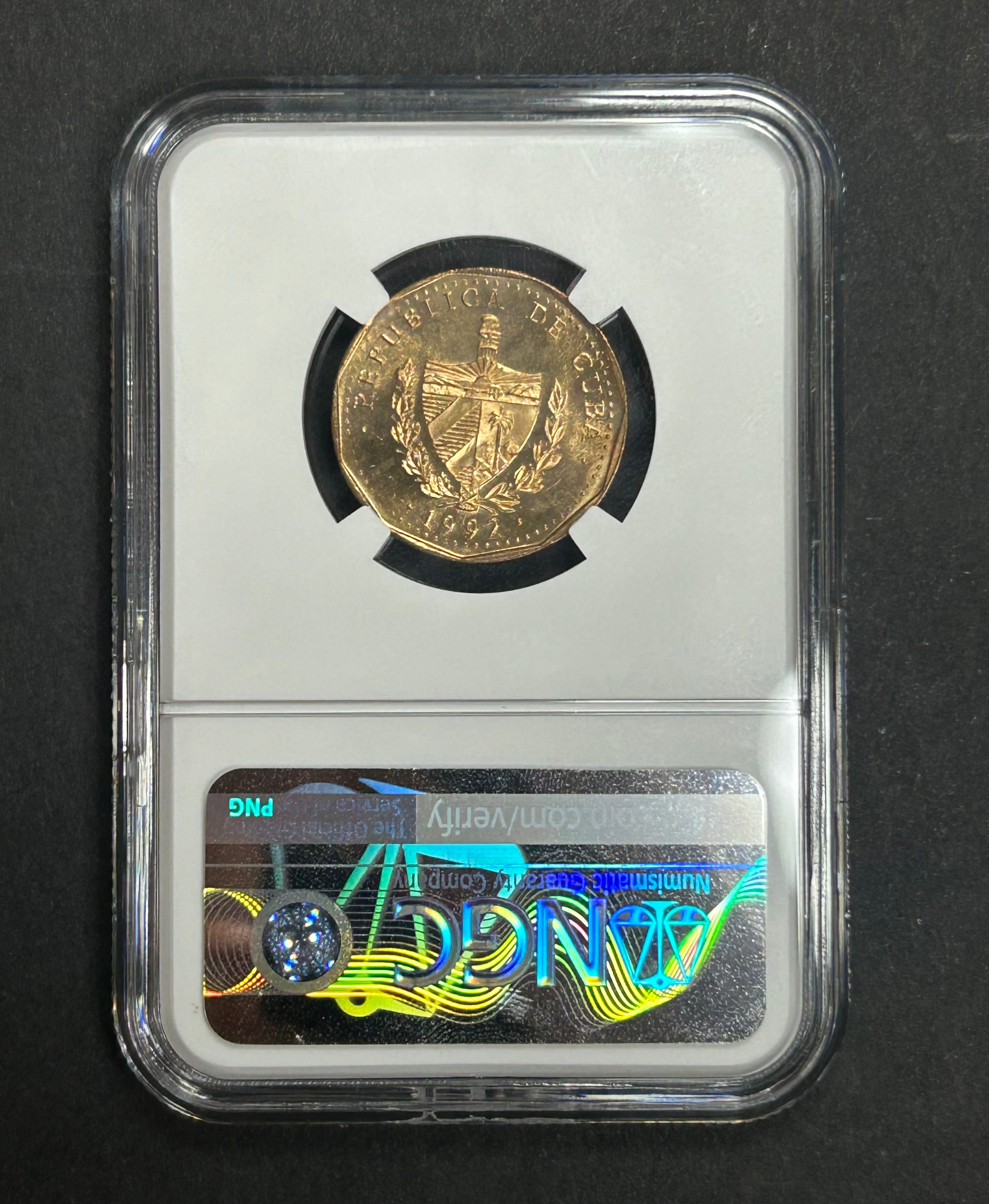 1992 1 Peso  MS65 NGC
