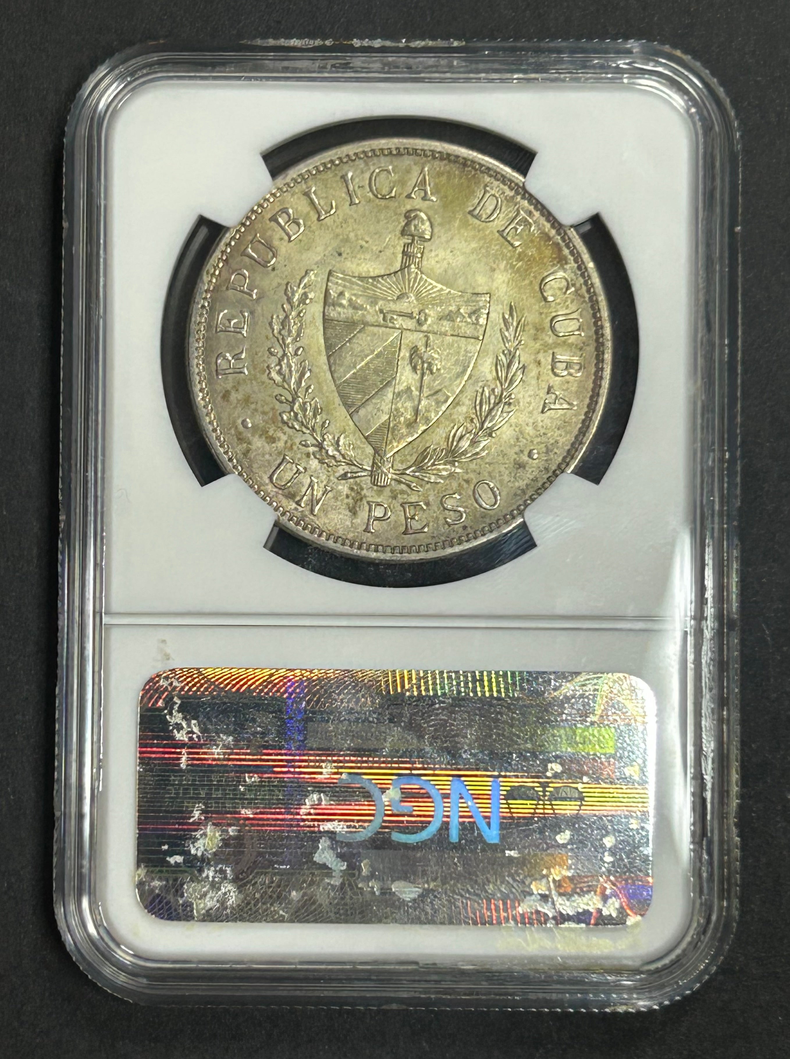 1934 1 Peso  MS64 NGC