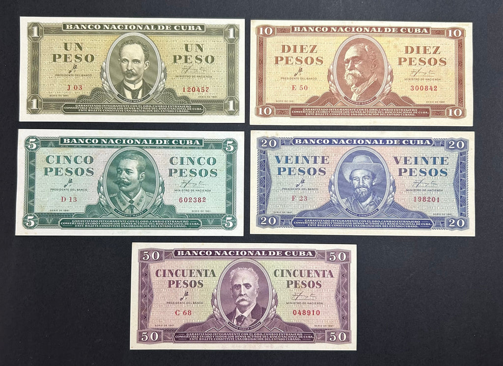 1961 Set 1 - 50 Pesos AU-UNC