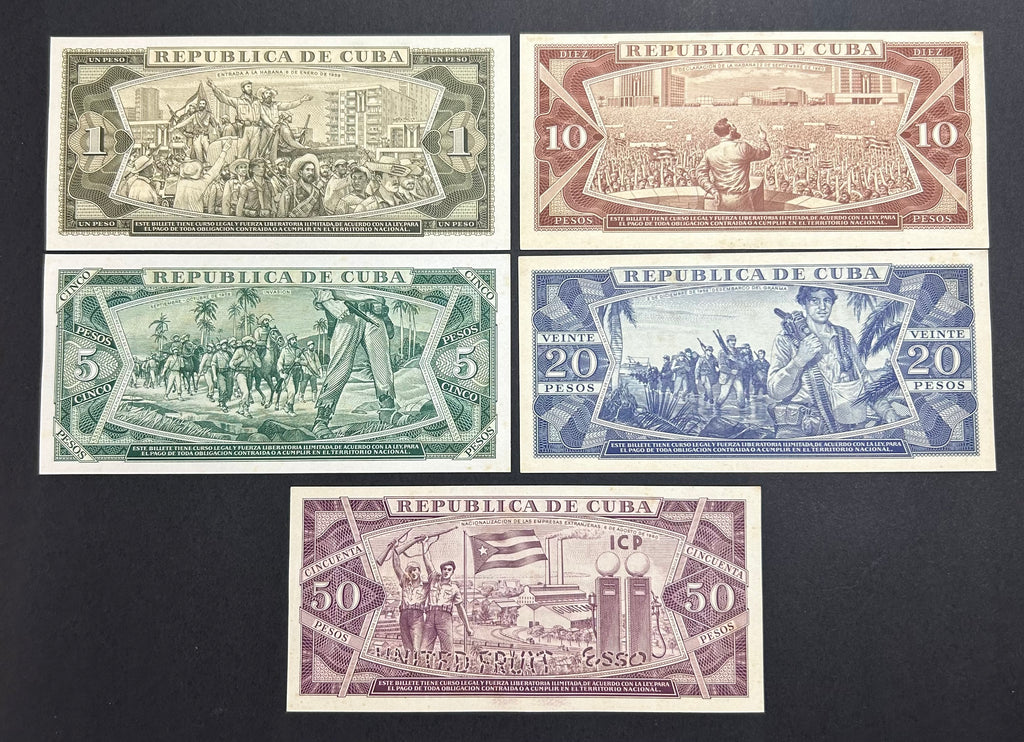 1961 Set 1 - 50 Pesos AU-UNC