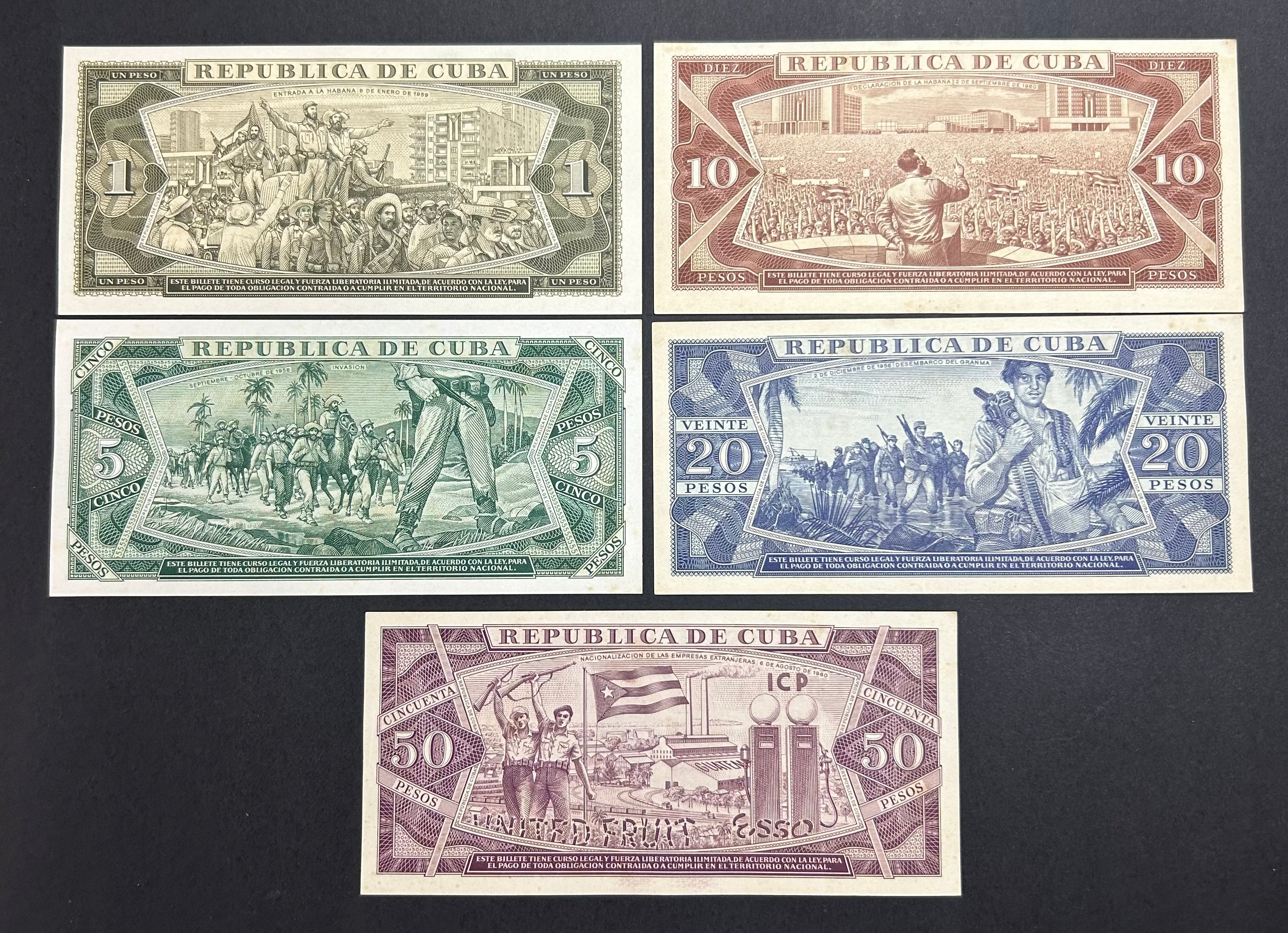 1961 Set 1 - 50 Pesos AU-UNC
