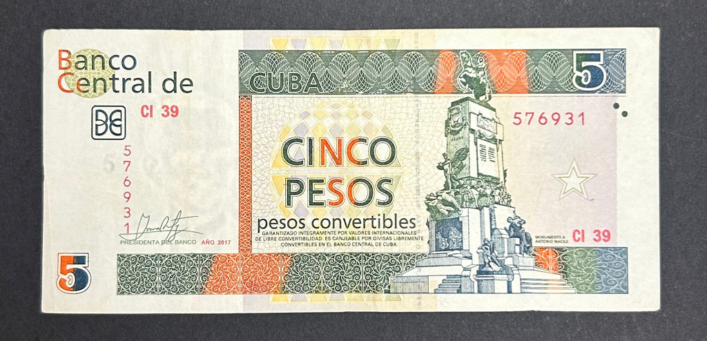 2017 5 Pesos Convertibles Circulado