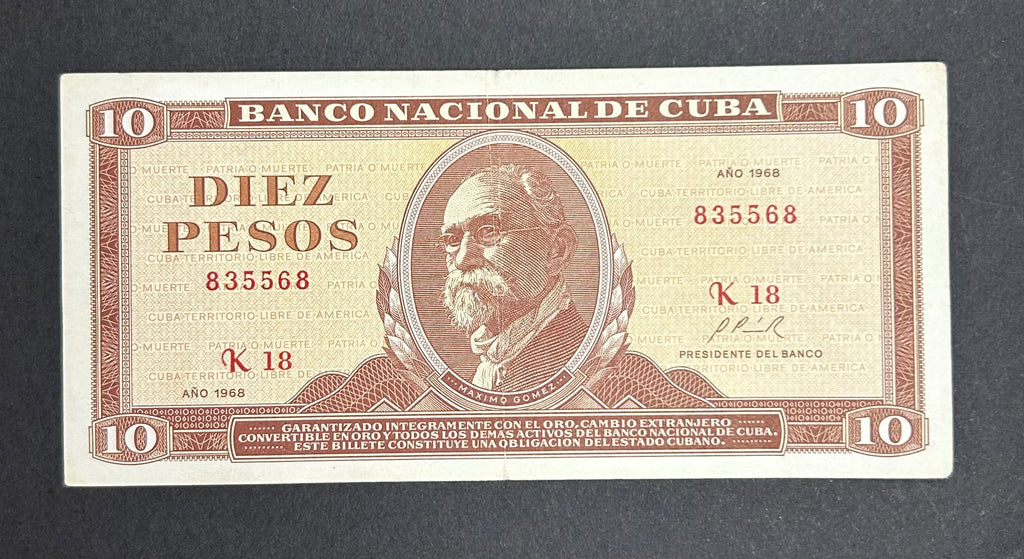 1968 10 Pesos Circulado