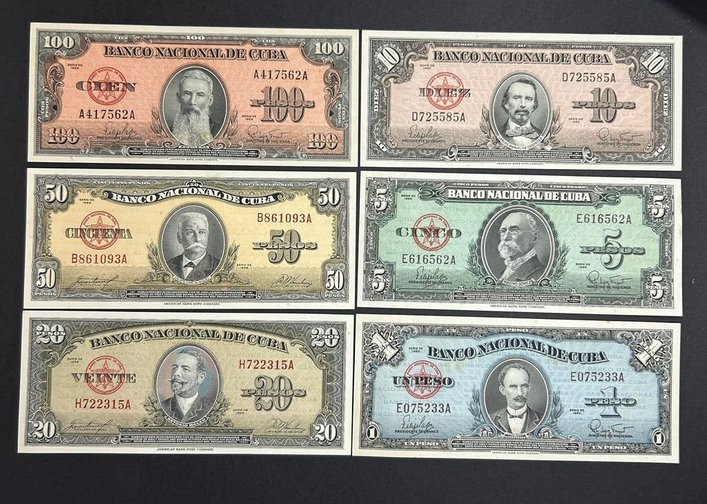 1958-1960 Set 1 - 100 Pesos  AU-UNC