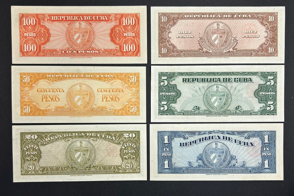 1958-1960 Set 1 - 100 Pesos  AU-UNC