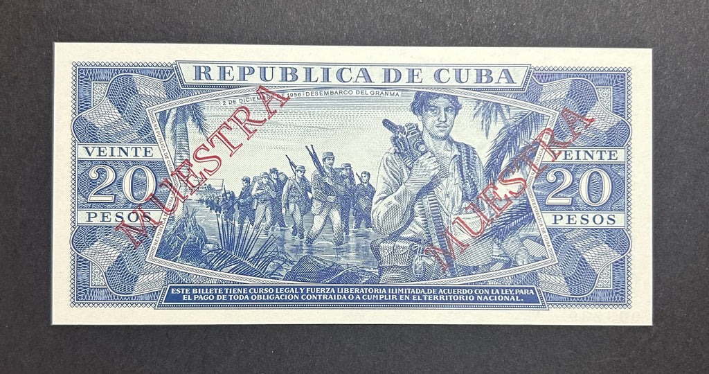 1987 20 Pesos MUESTRA AU-UNC