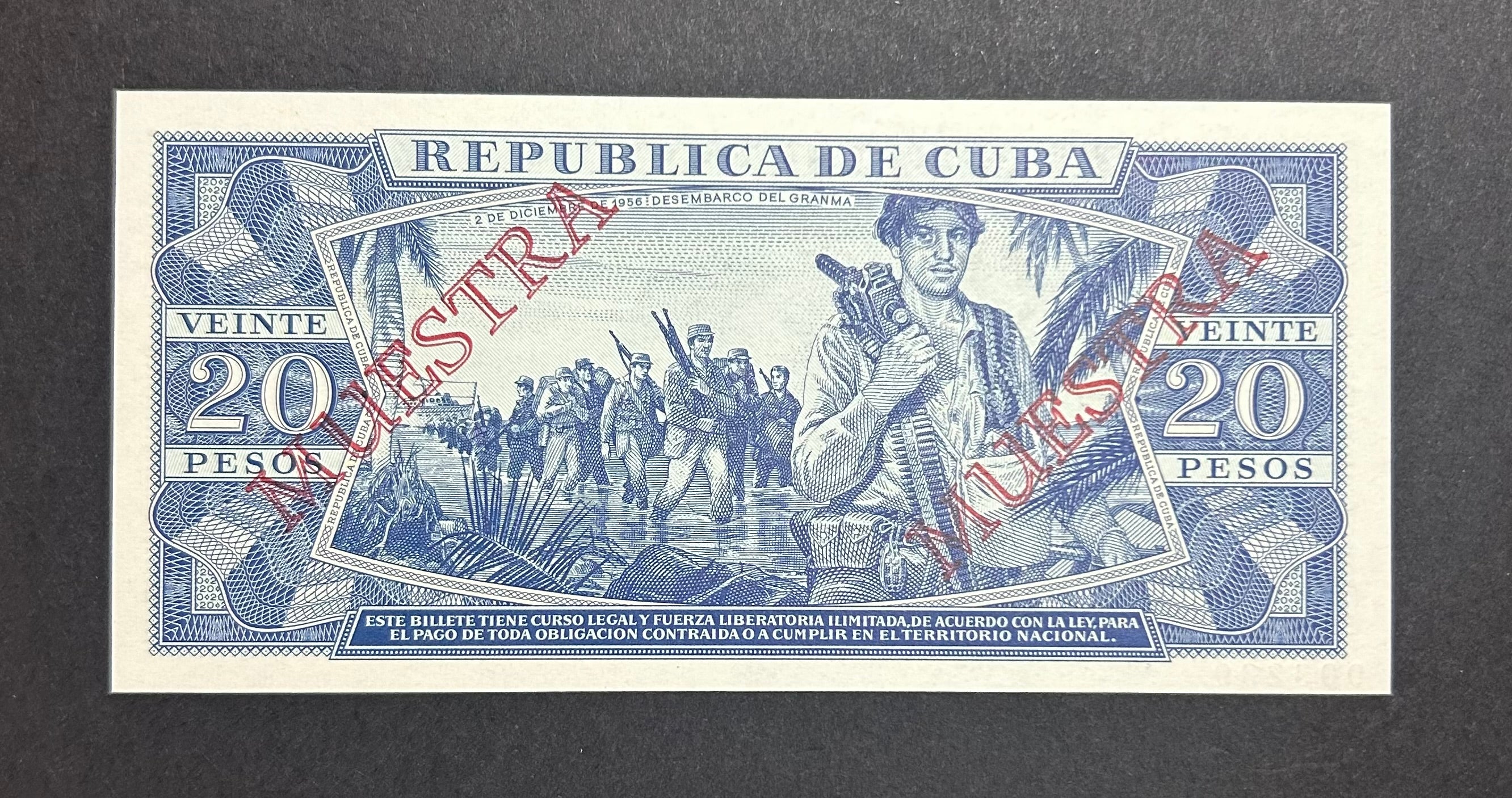 1987 20 Pesos MUESTRA AU-UNC