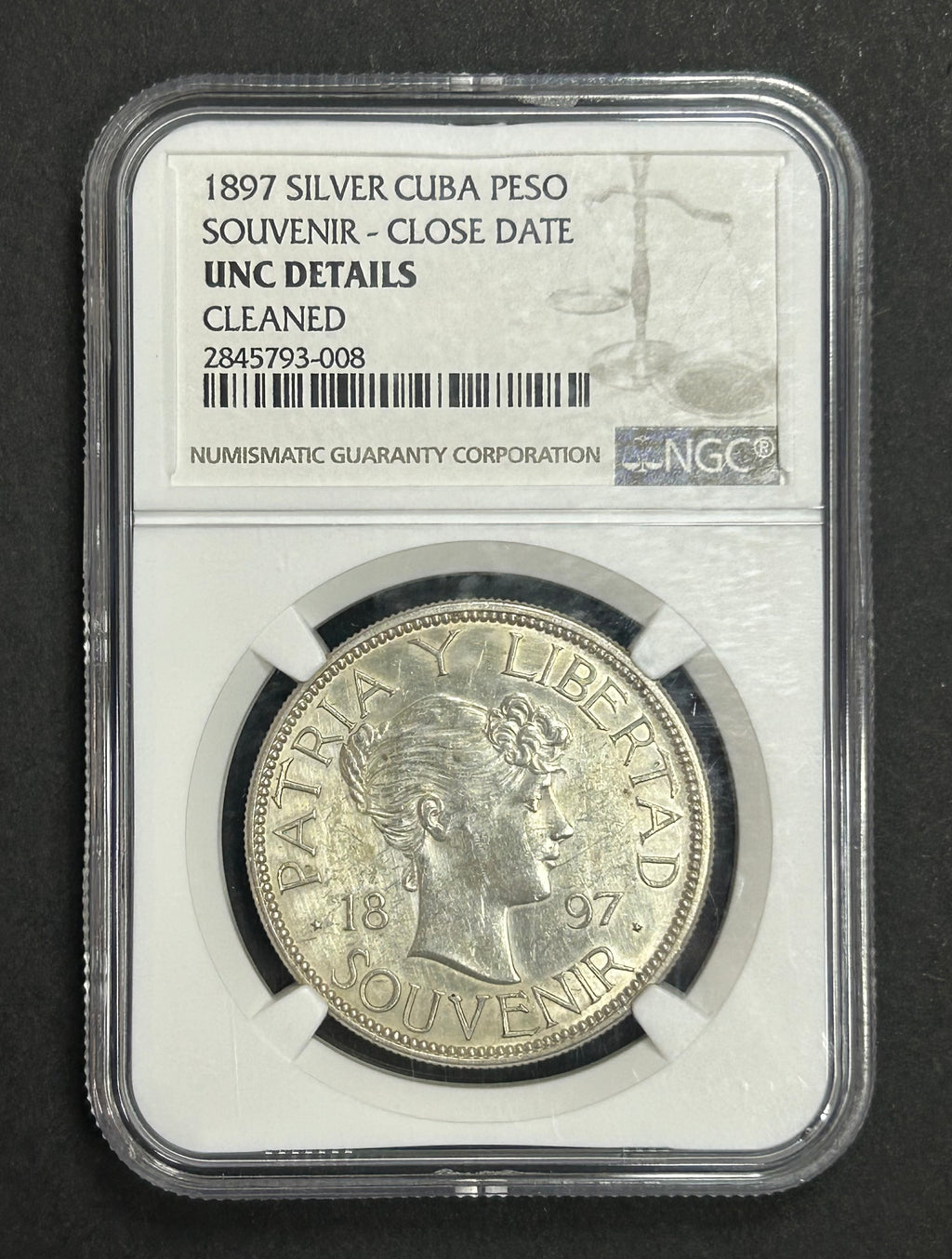 1897 Souvenir Tipo 2 UNC Details NGC