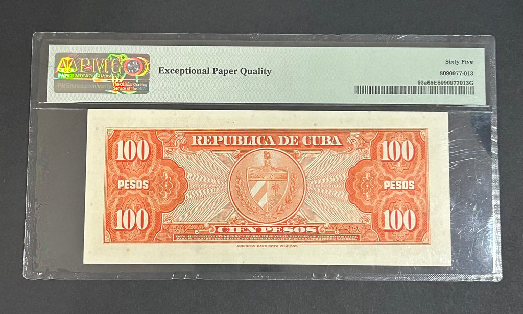 1959 100 Peso PMG 65 EPQ