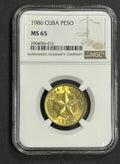 1986 1 Peso  MS65 NGC