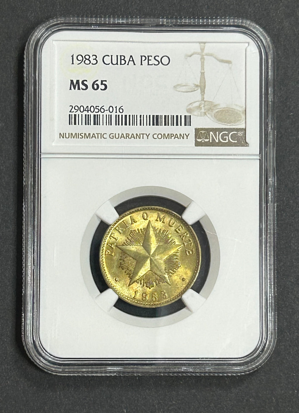 1983 1 Peso  MS65 NGC Frist Year