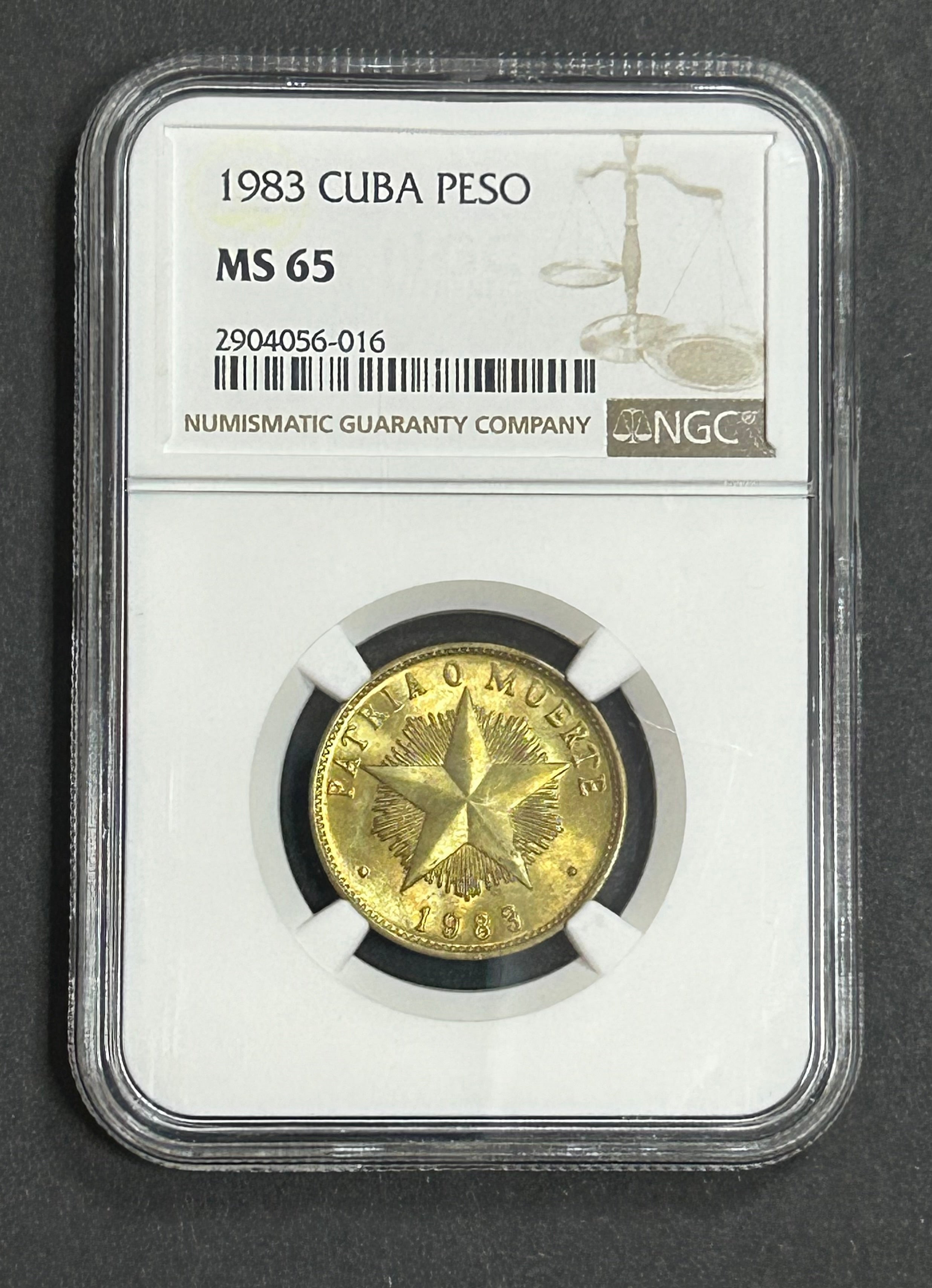 1983 1 Peso  MS65 NGC Frist Year